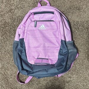 Adidas Lavender and Charcoal Backpack